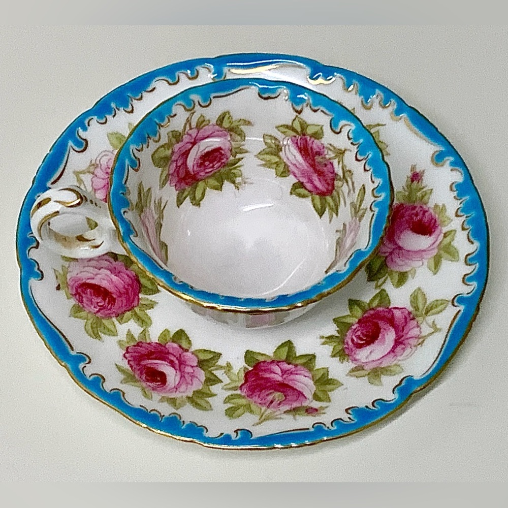 Vintage Royal Cauldon England for Burley Chicago Floral Demitasse Cup & Saucer